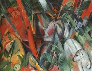 Franz Marc In the Rain painting